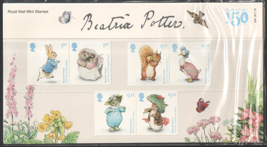 (image for) 2016 Beatrix Potter Royal Mail Presentation Pack 529 - Click Image to Close